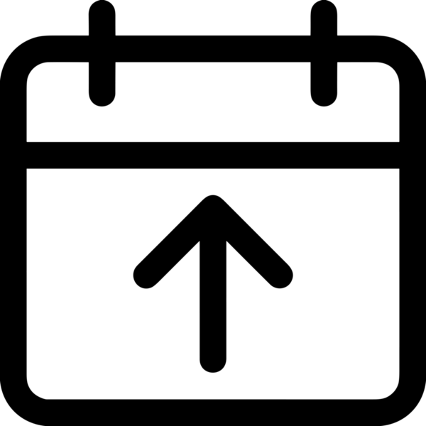 Siyah ve Beyaz Logo Simgesi PNG Biçimini Yükle. Web Sitesi Düğmesi, Mobil Uygulama Arayüzü, Dosya Aktarımı, Belge Paylaşımı, Bulut Depolama ve Veri Yedekleme için Minimalist Düz Tasarımlı Tek Renkli Ok Gönderme İşareti Grafiksel Elemanı