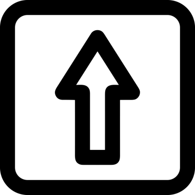 Siyah ve Beyaz Logo Simgesi PNG Biçimini Yükle. Web Sitesi Düğmesi, Mobil Uygulama Arayüzü, Dosya Aktarımı, Belge Paylaşımı, Bulut Depolama ve Veri Yedekleme için Minimalist Düz Tasarımlı Tek Renkli Ok Gönderme İşareti Grafiksel Elemanı