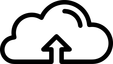 Siyah ve Beyaz Logo Simgesi PNG Biçimini Yükle. Web Sitesi Düğmesi, Mobil Uygulama Arayüzü, Dosya Aktarımı, Belge Paylaşımı, Bulut Depolama ve Veri Yedekleme için Minimalist Düz Tasarımlı Tek Renkli Ok Gönderme İşareti Grafiksel Elemanı