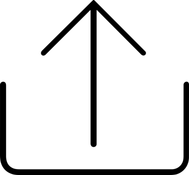 Siyah ve Beyaz Logo Simgesi PNG Biçimini Yükle. Web Sitesi Düğmesi, Mobil Uygulama Arayüzü, Dosya Aktarımı, Belge Paylaşımı, Bulut Depolama ve Veri Yedekleme için Minimalist Düz Tasarımlı Tek Renkli Ok Gönderme İşareti Grafiksel Elemanı