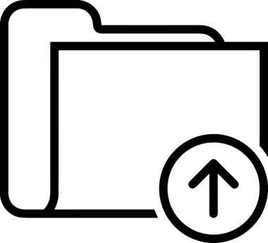 Siyah ve Beyaz Logo Simgesi PNG Biçimini Yükle. Web Sitesi Düğmesi, Mobil Uygulama Arayüzü, Dosya Aktarımı, Belge Paylaşımı, Bulut Depolama ve Veri Yedekleme için Minimalist Düz Tasarımlı Tek Renkli Ok Gönderme İşareti Grafiksel Elemanı
