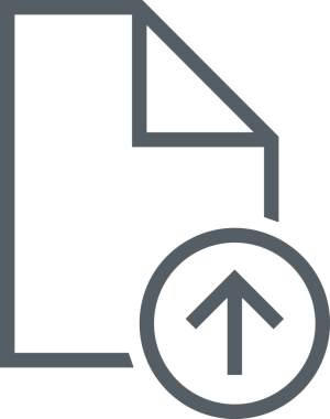 Siyah ve Beyaz Logo Simgesi PNG Biçimini Yükle. Web Sitesi Düğmesi, Mobil Uygulama Arayüzü, Dosya Aktarımı, Belge Paylaşımı, Bulut Depolama ve Veri Yedekleme için Minimalist Düz Tasarımlı Tek Renkli Ok Gönderme İşareti Grafiksel Elemanı