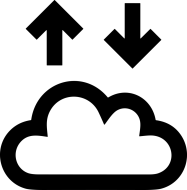 Siyah ve Beyaz Logo Simgesi PNG Biçimini Yükle. Web Sitesi Düğmesi, Mobil Uygulama Arayüzü, Dosya Aktarımı, Belge Paylaşımı, Bulut Depolama ve Veri Yedekleme için Minimalist Düz Tasarımlı Tek Renkli Ok Gönderme İşareti Grafiksel Elemanı