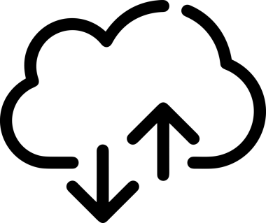 Siyah ve Beyaz Logo Simgesi PNG Biçimini Yükle. Web Sitesi Düğmesi, Mobil Uygulama Arayüzü, Dosya Aktarımı, Belge Paylaşımı, Bulut Depolama ve Veri Yedekleme için Minimalist Düz Tasarımlı Tek Renkli Ok Gönderme İşareti Grafiksel Elemanı