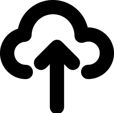 Siyah ve Beyaz Logo Simgesi PNG Biçimini Yükle. Web Sitesi Düğmesi, Mobil Uygulama Arayüzü, Dosya Aktarımı, Belge Paylaşımı, Bulut Depolama ve Veri Yedekleme için Minimalist Düz Tasarımlı Tek Renkli Ok Gönderme İşareti Grafiksel Elemanı