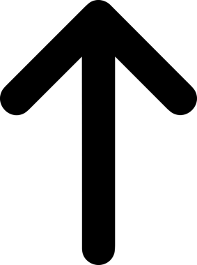 Siyah ve Beyaz Logo Simgesi PNG Biçimini Yükle. Web Sitesi Düğmesi, Mobil Uygulama Arayüzü, Dosya Aktarımı, Belge Paylaşımı, Bulut Depolama ve Veri Yedekleme için Minimalist Düz Tasarımlı Tek Renkli Ok Gönderme İşareti Grafiksel Elemanı