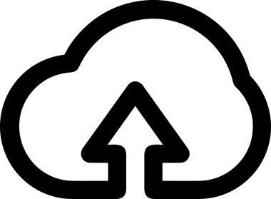 Siyah ve Beyaz Logo Simgesi PNG Biçimini Yükle. Web Sitesi Düğmesi, Mobil Uygulama Arayüzü, Dosya Aktarımı, Belge Paylaşımı, Bulut Depolama ve Veri Yedekleme için Minimalist Düz Tasarımlı Tek Renkli Ok Gönderme İşareti Grafiksel Elemanı