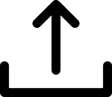 Siyah ve Beyaz Logo Simgesi PNG Biçimini Yükle. Web Sitesi Düğmesi, Mobil Uygulama Arayüzü, Dosya Aktarımı, Belge Paylaşımı, Bulut Depolama ve Veri Yedekleme için Minimalist Düz Tasarımlı Tek Renkli Ok Gönderme İşareti Grafiksel Elemanı