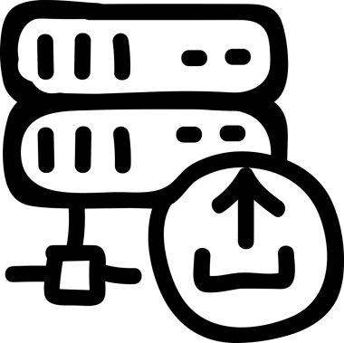 Siyah ve Beyaz Logo Simgesi PNG Biçimini Yükle. Web Sitesi Düğmesi, Mobil Uygulama Arayüzü, Dosya Aktarımı, Belge Paylaşımı, Bulut Depolama ve Veri Yedekleme için Minimalist Düz Tasarımlı Tek Renkli Ok Gönderme İşareti Grafiksel Elemanı