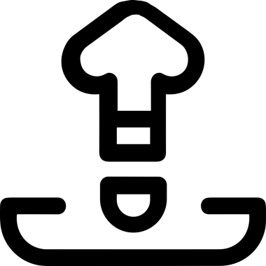 Siyah ve Beyaz Logo Simgesi PNG Biçimini Yükle. Web Sitesi Düğmesi, Mobil Uygulama Arayüzü, Dosya Aktarımı, Belge Paylaşımı, Bulut Depolama ve Veri Yedekleme için Minimalist Düz Tasarımlı Tek Renkli Ok Gönderme İşareti Grafiksel Elemanı