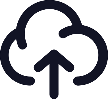 Siyah ve Beyaz Logo Simgesi PNG Biçimini Yükle. Web Sitesi Düğmesi, Mobil Uygulama Arayüzü, Dosya Aktarımı, Belge Paylaşımı, Bulut Depolama ve Veri Yedekleme için Minimalist Düz Tasarımlı Tek Renkli Ok Gönderme İşareti Grafiksel Elemanı