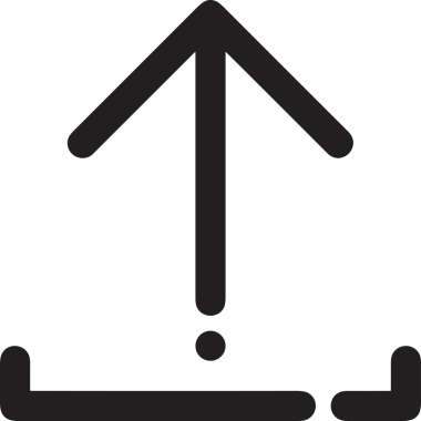 Siyah ve Beyaz Logo Simgesi PNG Biçimini Yükle. Web Sitesi Düğmesi, Mobil Uygulama Arayüzü, Dosya Aktarımı, Belge Paylaşımı, Bulut Depolama ve Veri Yedekleme için Minimalist Düz Tasarımlı Tek Renkli Ok Gönderme İşareti Grafiksel Elemanı