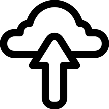 Siyah ve Beyaz Logo Simgesi PNG Biçimini Yükle. Web Sitesi Düğmesi, Mobil Uygulama Arayüzü, Dosya Aktarımı, Belge Paylaşımı, Bulut Depolama ve Veri Yedekleme için Minimalist Düz Tasarımlı Tek Renkli Ok Gönderme İşareti Grafiksel Elemanı