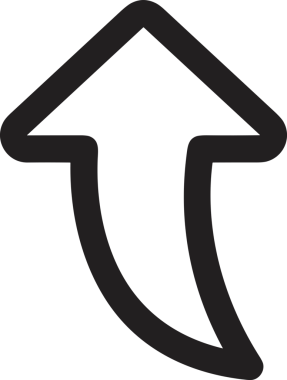 Siyah ve Beyaz Logo Simgesi PNG Biçimini Yükle. Web Sitesi Düğmesi, Mobil Uygulama Arayüzü, Dosya Aktarımı, Belge Paylaşımı, Bulut Depolama ve Veri Yedekleme için Minimalist Düz Tasarımlı Tek Renkli Ok Gönderme İşareti Grafiksel Elemanı