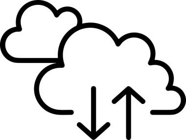 Siyah ve Beyaz Logo Simgesi PNG Biçimini Yükle. Web Sitesi Düğmesi, Mobil Uygulama Arayüzü, Dosya Aktarımı, Belge Paylaşımı, Bulut Depolama ve Veri Yedekleme için Minimalist Düz Tasarımlı Tek Renkli Ok Gönderme İşareti Grafiksel Elemanı