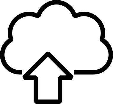 Siyah ve Beyaz Logo Simgesi PNG Biçimini Yükle. Web Sitesi Düğmesi, Mobil Uygulama Arayüzü, Dosya Aktarımı, Belge Paylaşımı, Bulut Depolama ve Veri Yedekleme için Minimalist Düz Tasarımlı Tek Renkli Ok Gönderme İşareti Grafiksel Elemanı