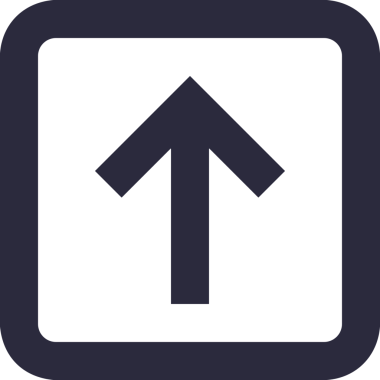 Siyah ve Beyaz Logo Simgesi PNG Biçimini Yükle. Web Sitesi Düğmesi, Mobil Uygulama Arayüzü, Dosya Aktarımı, Belge Paylaşımı, Bulut Depolama ve Veri Yedekleme için Minimalist Düz Tasarımlı Tek Renkli Ok Gönderme İşareti Grafiksel Elemanı