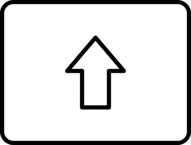Siyah ve Beyaz Logo Simgesi PNG Biçimini Yükle. Web Sitesi Düğmesi, Mobil Uygulama Arayüzü, Dosya Aktarımı, Belge Paylaşımı, Bulut Depolama ve Veri Yedekleme için Minimalist Düz Tasarımlı Tek Renkli Ok Gönderme İşareti Grafiksel Elemanı