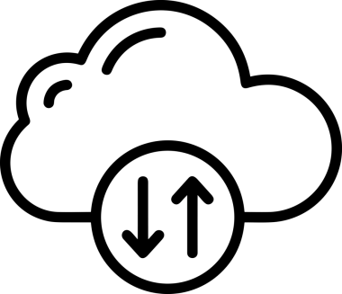 Siyah ve Beyaz Logo Simgesi PNG Biçimini Yükle. Web Sitesi Düğmesi, Mobil Uygulama Arayüzü, Dosya Aktarımı, Belge Paylaşımı, Bulut Depolama ve Veri Yedekleme için Minimalist Düz Tasarımlı Tek Renkli Ok Gönderme İşareti Grafiksel Elemanı