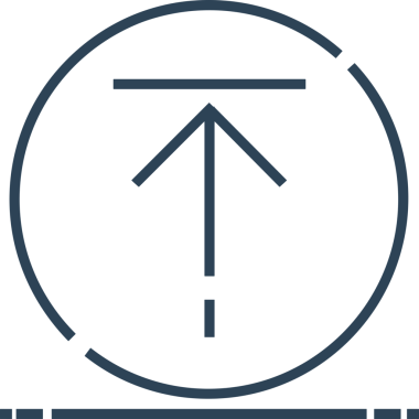 Siyah ve Beyaz Logo Simgesi PNG Biçimini Yükle. Web Sitesi Düğmesi, Mobil Uygulama Arayüzü, Dosya Aktarımı, Belge Paylaşımı, Bulut Depolama ve Veri Yedekleme için Minimalist Düz Tasarımlı Tek Renkli Ok Gönderme İşareti Grafiksel Elemanı