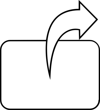 Siyah ve Beyaz Logo Simgesi PNG Biçimini Yükle. Web Sitesi Düğmesi, Mobil Uygulama Arayüzü, Dosya Aktarımı, Belge Paylaşımı, Bulut Depolama ve Veri Yedekleme için Minimalist Düz Tasarımlı Tek Renkli Ok Gönderme İşareti Grafiksel Elemanı