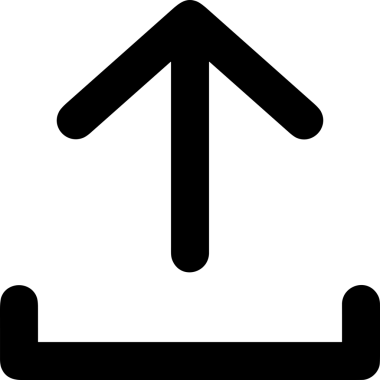 Siyah ve Beyaz Logo Simgesi PNG Biçimini Yükle. Web Sitesi Düğmesi, Mobil Uygulama Arayüzü, Dosya Aktarımı, Belge Paylaşımı, Bulut Depolama ve Veri Yedekleme için Minimalist Düz Tasarımlı Tek Renkli Ok Gönderme İşareti Grafiksel Elemanı