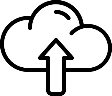 Siyah ve Beyaz Logo Simgesi PNG Biçimini Yükle. Web Sitesi Düğmesi, Mobil Uygulama Arayüzü, Dosya Aktarımı, Belge Paylaşımı, Bulut Depolama ve Veri Yedekleme için Minimalist Düz Tasarımlı Tek Renkli Ok Gönderme İşareti Grafiksel Elemanı