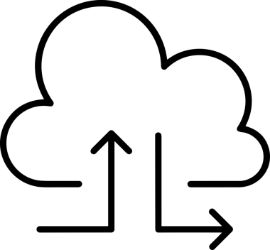 Siyah ve Beyaz Logo Simgesi PNG Biçimini Yükle. Web Sitesi Düğmesi, Mobil Uygulama Arayüzü, Dosya Aktarımı, Belge Paylaşımı, Bulut Depolama ve Veri Yedekleme için Minimalist Düz Tasarımlı Tek Renkli Ok Gönderme İşareti Grafiksel Elemanı