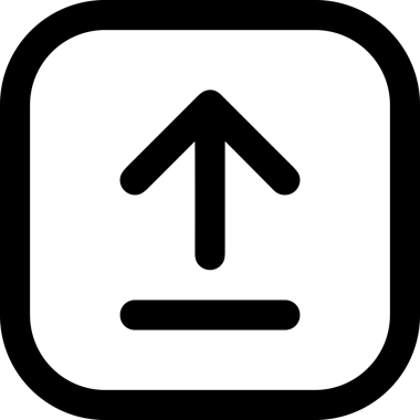 Siyah ve Beyaz Logo Simgesi PNG Biçimini Yükle. Web Sitesi Düğmesi, Mobil Uygulama Arayüzü, Dosya Aktarımı, Belge Paylaşımı, Bulut Depolama ve Veri Yedekleme için Minimalist Düz Tasarımlı Tek Renkli Ok Gönderme İşareti Grafiksel Elemanı