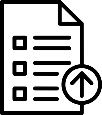 Siyah ve Beyaz Logo Simgesi PNG Biçimini Yükle. Web Sitesi Düğmesi, Mobil Uygulama Arayüzü, Dosya Aktarımı, Belge Paylaşımı, Bulut Depolama ve Veri Yedekleme için Minimalist Düz Tasarımlı Tek Renkli Ok Gönderme İşareti Grafiksel Elemanı