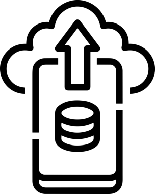 Siyah ve Beyaz Logo Simgesi PNG Biçimini Yükle. Web Sitesi Düğmesi, Mobil Uygulama Arayüzü, Dosya Aktarımı, Belge Paylaşımı, Bulut Depolama ve Veri Yedekleme için Minimalist Düz Tasarımlı Tek Renkli Ok Gönderme İşareti Grafiksel Elemanı