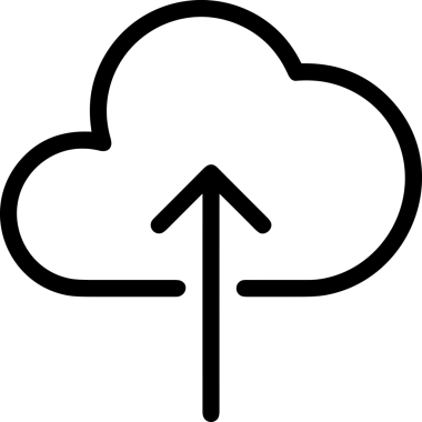 Siyah ve Beyaz Logo Simgesi PNG Biçimini Yükle. Web Sitesi Düğmesi, Mobil Uygulama Arayüzü, Dosya Aktarımı, Belge Paylaşımı, Bulut Depolama ve Veri Yedekleme için Minimalist Düz Tasarımlı Tek Renkli Ok Gönderme İşareti Grafiksel Elemanı