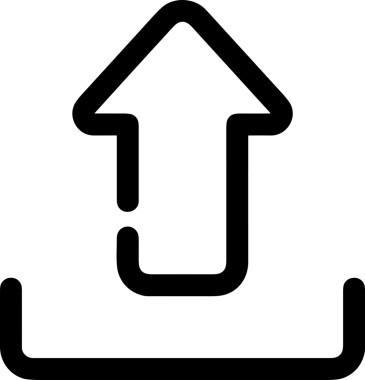 Siyah ve Beyaz Logo Simgesi PNG Biçimini Yükle. Web Sitesi Düğmesi, Mobil Uygulama Arayüzü, Dosya Aktarımı, Belge Paylaşımı, Bulut Depolama ve Veri Yedekleme için Minimalist Düz Tasarımlı Tek Renkli Ok Gönderme İşareti Grafiksel Elemanı