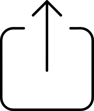 Siyah ve Beyaz Logo Simgesi PNG Biçimini Yükle. Web Sitesi Düğmesi, Mobil Uygulama Arayüzü, Dosya Aktarımı, Belge Paylaşımı, Bulut Depolama ve Veri Yedekleme için Minimalist Düz Tasarımlı Tek Renkli Ok Gönderme İşareti Grafiksel Elemanı