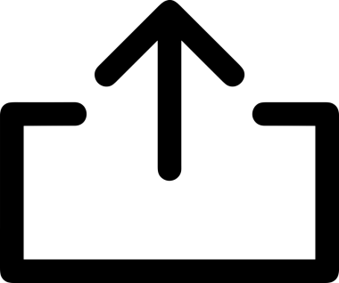 Siyah ve Beyaz Logo Simgesi PNG Biçimini Yükle. Web Sitesi Düğmesi, Mobil Uygulama Arayüzü, Dosya Aktarımı, Belge Paylaşımı, Bulut Depolama ve Veri Yedekleme için Minimalist Düz Tasarımlı Tek Renkli Ok Gönderme İşareti Grafiksel Elemanı