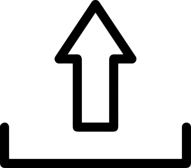 Siyah ve Beyaz Logo Simgesi PNG Biçimini Yükle. Web Sitesi Düğmesi, Mobil Uygulama Arayüzü, Dosya Aktarımı, Belge Paylaşımı, Bulut Depolama ve Veri Yedekleme için Minimalist Düz Tasarımlı Tek Renkli Ok Gönderme İşareti Grafiksel Elemanı