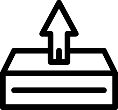 Siyah ve Beyaz Logo Simgesi PNG Biçimini Yükle. Web Sitesi Düğmesi, Mobil Uygulama Arayüzü, Dosya Aktarımı, Belge Paylaşımı, Bulut Depolama ve Veri Yedekleme için Minimalist Düz Tasarımlı Tek Renkli Ok Gönderme İşareti Grafiksel Elemanı