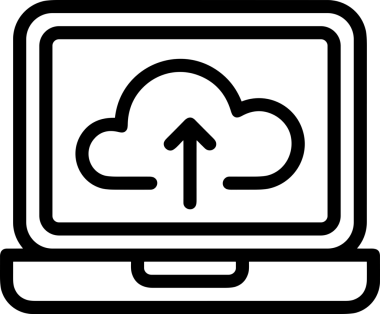 Siyah ve Beyaz Logo Simgesi PNG Biçimini Yükle. Web Sitesi Düğmesi, Mobil Uygulama Arayüzü, Dosya Aktarımı, Belge Paylaşımı, Bulut Depolama ve Veri Yedekleme için Minimalist Düz Tasarımlı Tek Renkli Ok Gönderme İşareti Grafiksel Elemanı