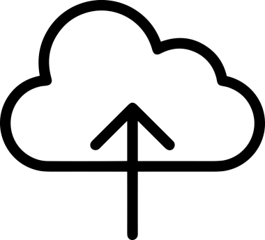 Siyah ve Beyaz Logo Simgesi PNG Biçimini Yükle. Web Sitesi Düğmesi, Mobil Uygulama Arayüzü, Dosya Aktarımı, Belge Paylaşımı, Bulut Depolama ve Veri Yedekleme için Minimalist Düz Tasarımlı Tek Renkli Ok Gönderme İşareti Grafiksel Elemanı