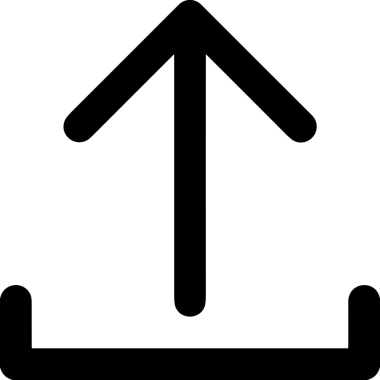 Siyah ve Beyaz Logo Simgesi PNG Biçimini Yükle. Web Sitesi Düğmesi, Mobil Uygulama Arayüzü, Dosya Aktarımı, Belge Paylaşımı, Bulut Depolama ve Veri Yedekleme için Minimalist Düz Tasarımlı Tek Renkli Ok Gönderme İşareti Grafiksel Elemanı