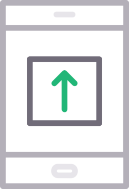 Siyah ve Beyaz Logo Simgesi PNG Biçimini Yükle. Web Sitesi Düğmesi, Mobil Uygulama Arayüzü, Dosya Aktarımı, Belge Paylaşımı, Bulut Depolama ve Veri Yedekleme için Minimalist Düz Tasarımlı Tek Renkli Ok Gönderme İşareti Grafiksel Elemanı
