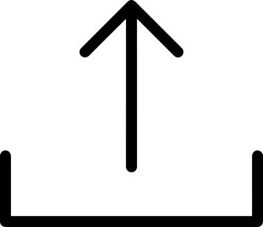 Siyah ve Beyaz Logo Simgesi PNG Biçimini Yükle. Web Sitesi Düğmesi, Mobil Uygulama Arayüzü, Dosya Aktarımı, Belge Paylaşımı, Bulut Depolama ve Veri Yedekleme için Minimalist Düz Tasarımlı Tek Renkli Ok Gönderme İşareti Grafiksel Elemanı