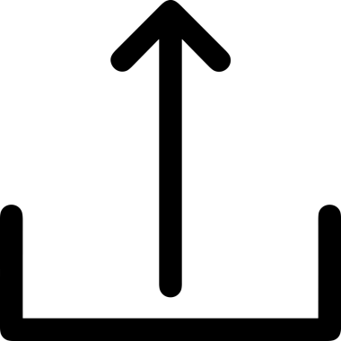 Siyah ve Beyaz Logo Simgesi PNG Biçimini Yükle. Web Sitesi Düğmesi, Mobil Uygulama Arayüzü, Dosya Aktarımı, Belge Paylaşımı, Bulut Depolama ve Veri Yedekleme için Minimalist Düz Tasarımlı Tek Renkli Ok Gönderme İşareti Grafiksel Elemanı