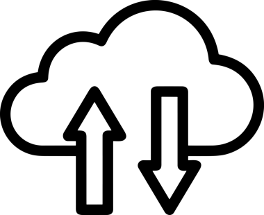 Siyah ve Beyaz Logo Simgesi PNG Biçimini Yükle. Web Sitesi Düğmesi, Mobil Uygulama Arayüzü, Dosya Aktarımı, Belge Paylaşımı, Bulut Depolama ve Veri Yedekleme için Minimalist Düz Tasarımlı Tek Renkli Ok Gönderme İşareti Grafiksel Elemanı