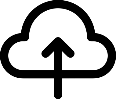 Siyah ve Beyaz Logo Simgesi PNG Biçimini Yükle. Web Sitesi Düğmesi, Mobil Uygulama Arayüzü, Dosya Aktarımı, Belge Paylaşımı, Bulut Depolama ve Veri Yedekleme için Minimalist Düz Tasarımlı Tek Renkli Ok Gönderme İşareti Grafiksel Elemanı