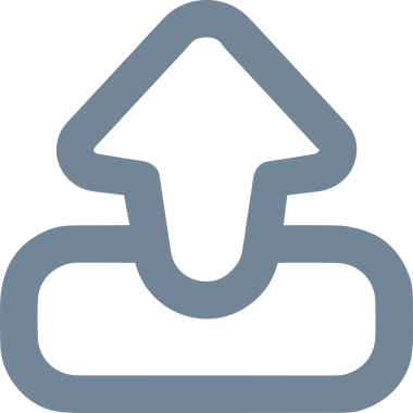 Siyah ve Beyaz Logo Simgesi PNG Biçimini Yükle. Web Sitesi Düğmesi, Mobil Uygulama Arayüzü, Dosya Aktarımı, Belge Paylaşımı, Bulut Depolama ve Veri Yedekleme için Minimalist Düz Tasarımlı Tek Renkli Ok Gönderme İşareti Grafiksel Elemanı