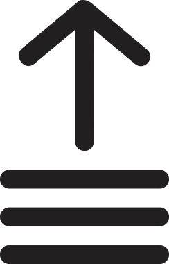 Siyah ve Beyaz Logo Simgesi PNG Biçimini Yükle. Web Sitesi Düğmesi, Mobil Uygulama Arayüzü, Dosya Aktarımı, Belge Paylaşımı, Bulut Depolama ve Veri Yedekleme için Minimalist Düz Tasarımlı Tek Renkli Ok Gönderme İşareti Grafiksel Elemanı