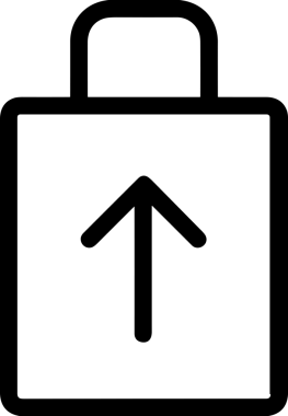 Siyah ve Beyaz Logo Simgesi PNG Biçimini Yükle. Web Sitesi Düğmesi, Mobil Uygulama Arayüzü, Dosya Aktarımı, Belge Paylaşımı, Bulut Depolama ve Veri Yedekleme için Minimalist Düz Tasarımlı Tek Renkli Ok Gönderme İşareti Grafiksel Elemanı