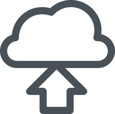 Siyah ve Beyaz Logo Simgesi PNG Biçimini Yükle. Web Sitesi Düğmesi, Mobil Uygulama Arayüzü, Dosya Aktarımı, Belge Paylaşımı, Bulut Depolama ve Veri Yedekleme için Minimalist Düz Tasarımlı Tek Renkli Ok Gönderme İşareti Grafiksel Elemanı