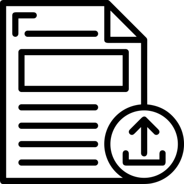 Siyah ve Beyaz Logo Simgesi PNG Biçimini Yükle. Web Sitesi Düğmesi, Mobil Uygulama Arayüzü, Dosya Aktarımı, Belge Paylaşımı, Bulut Depolama ve Veri Yedekleme için Minimalist Düz Tasarımlı Tek Renkli Ok Gönderme İşareti Grafiksel Elemanı